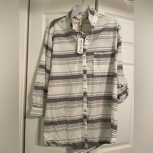 Matilda Jane Clothing with Joanna Gaines Made Ready button down sheer top XL NWT